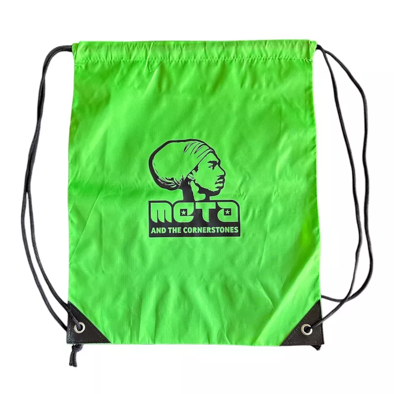 Meta and The Cornerstones - Lightweight Drawstring Backpack (Green)