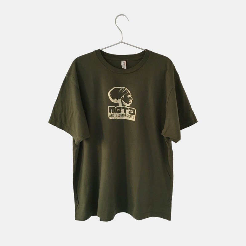 Unisex green t-shirt regular fit with logo of the Meta and the Cornerstones