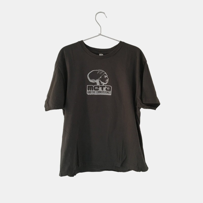 T-shirt gris unisexe avec le logo de Meta and the Cornerstones