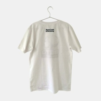 T-shirt blanc unisexe de coupe régulière avec le logo de Meta and the Cornerstones