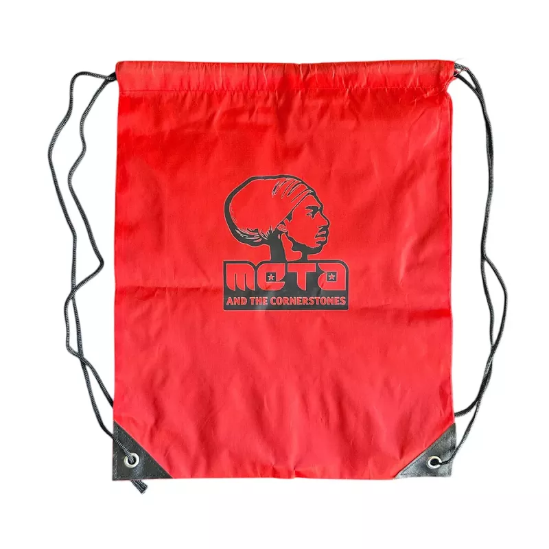 Meta and The Cornerstones - Lightweight Drawstring Backpack Bag (Red)